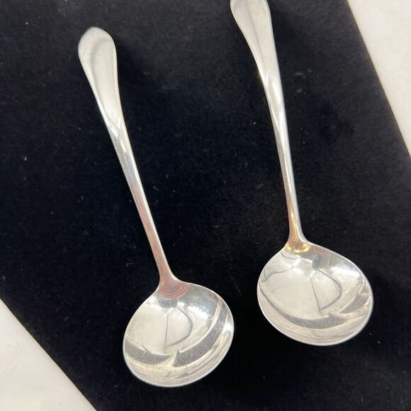 Antique 1900s Weidlich Co. Sterling Silver Small 5.25" Spoon Ladles 35 Grams - Picture 3 of 11